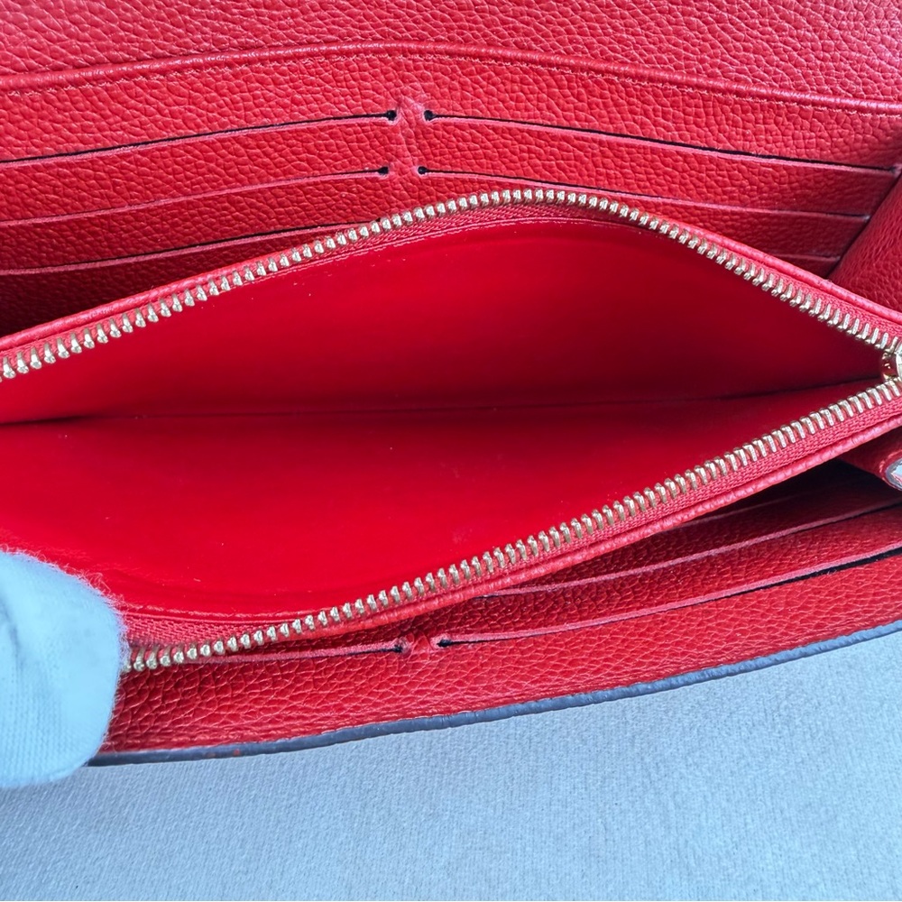 Louis Vuitton Red Empreinte Sarah Long Wallet GA2106 Initials A.M. - Picture 14 of 16